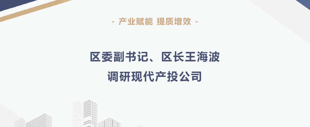 区委副书记、区长王海波调研现代产投公司